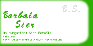 borbala sier business card